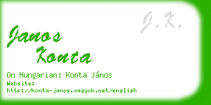 janos konta business card