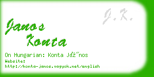 janos konta business card